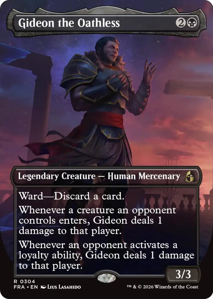 Gideon the Oathless (Borderless), FRA, 304, NM