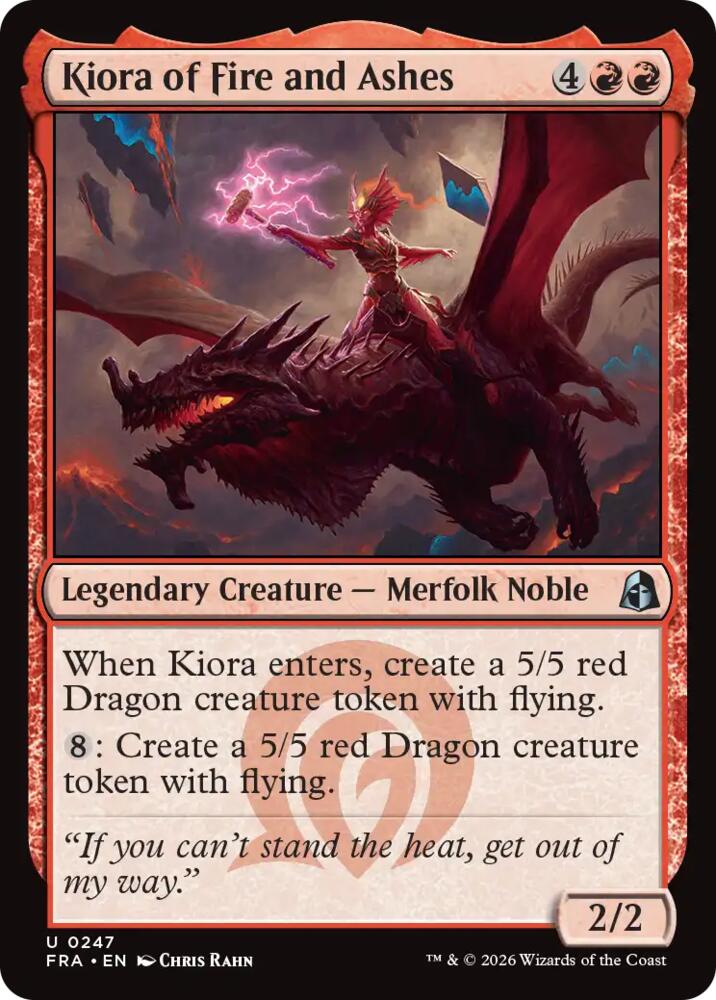 Kiora of Fire and Ashes,, 247, Near Mint, Foil