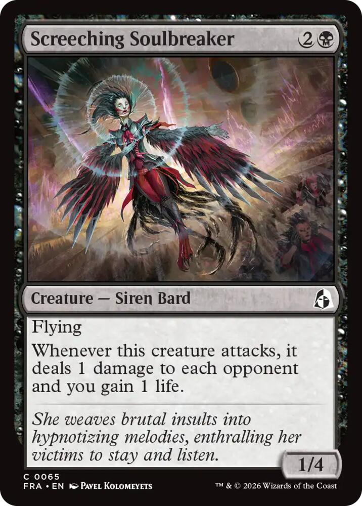 Screeching Soulbreaker,, 65, Near Mint, Normal
