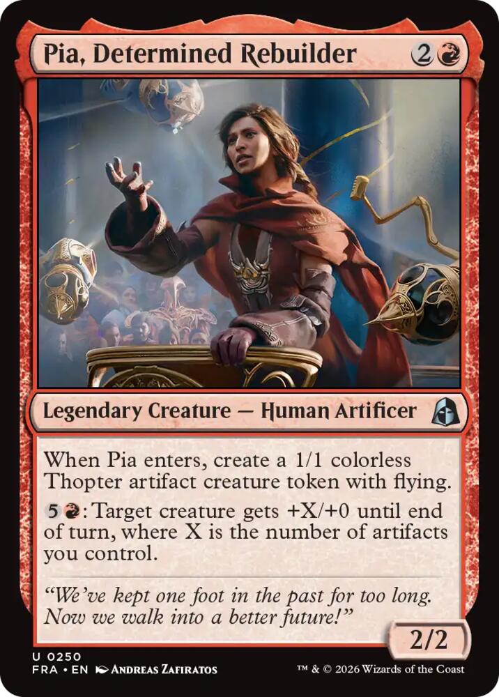 Pia, Determined Rebuilder,, 250, Near Mint, Foil
