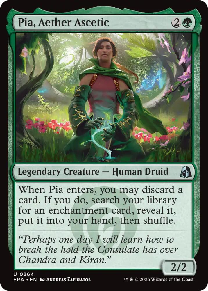 Pia, Aether Ascetic,, 264, Near Mint, Foil