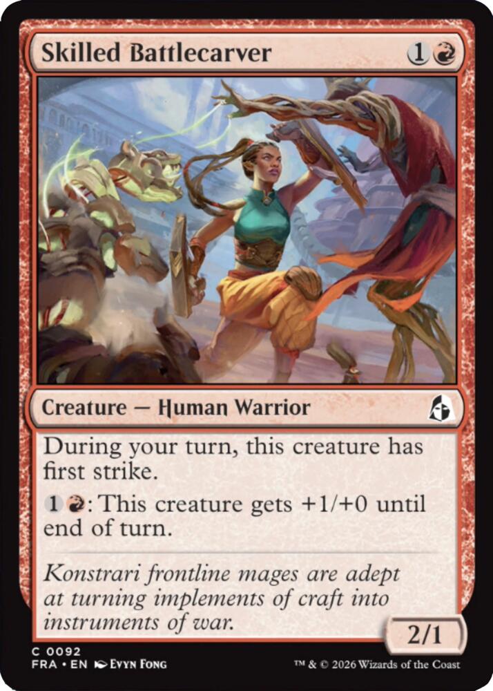 Skilled Battlecarver,, 92, Near Mint, Foil