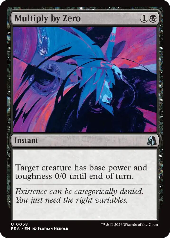 Multiply by Zero,, 58, Near Mint, Foil