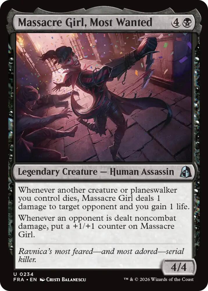 Massacre Girl, Most Wanted,, 234, Near Mint, Normal