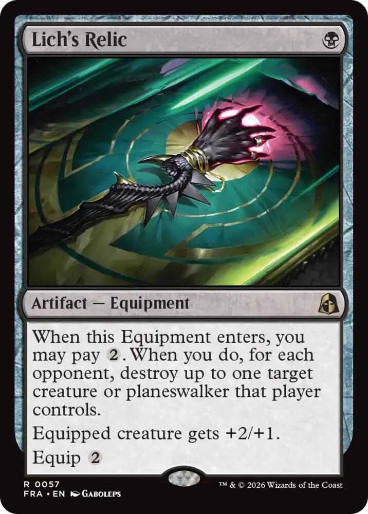 Lich's Relic,, 57, Near Mint, Normal