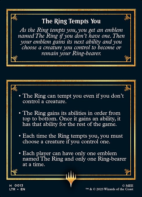 The Ring // The Ring Tempts You back