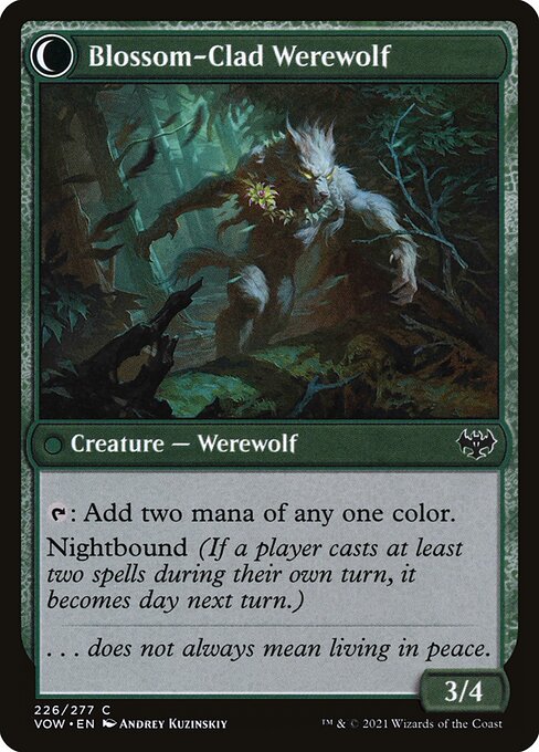 Weaver of Blossoms // Blossom-Clad Werewolf (Innistrad: Crimson Vow 226) - WZRD TCG