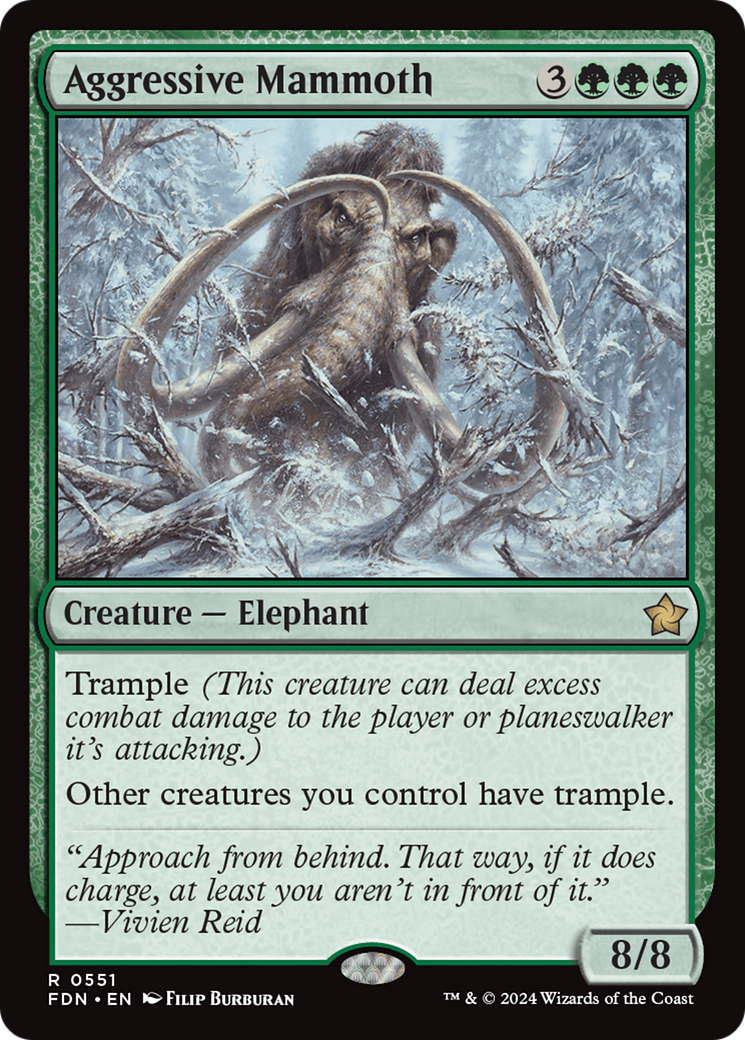 Aggressive Mammoth (FDN) 551 - WZRD TCG