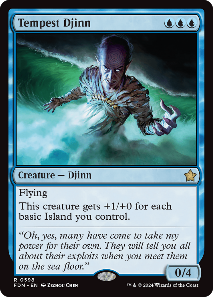 Tempest Djinn (FDN) 598 - WZRD TCG