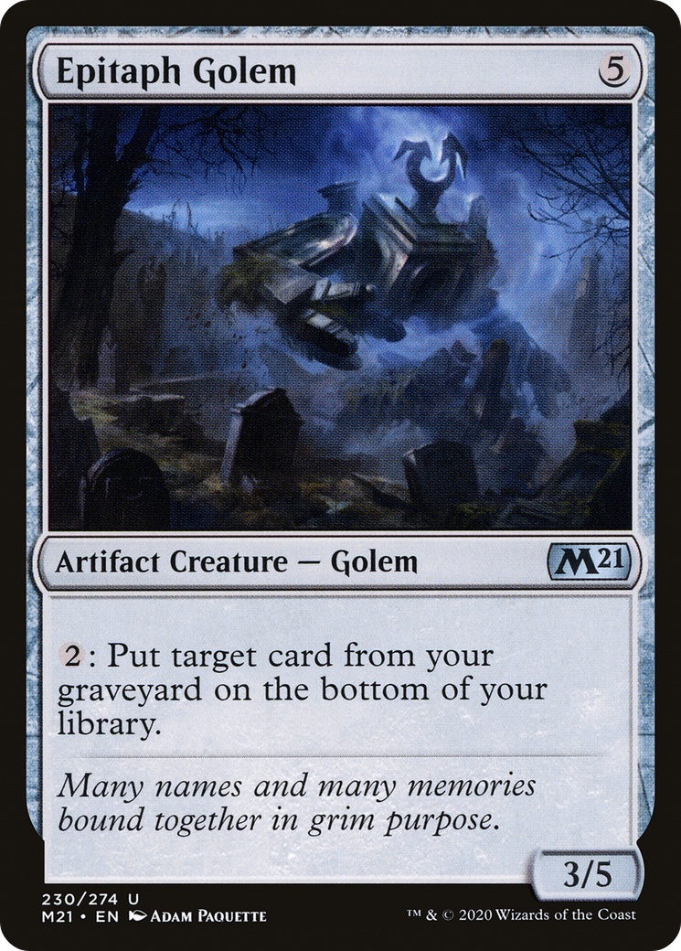 Epitaph Golem (M21) 230 - WZRD TCG