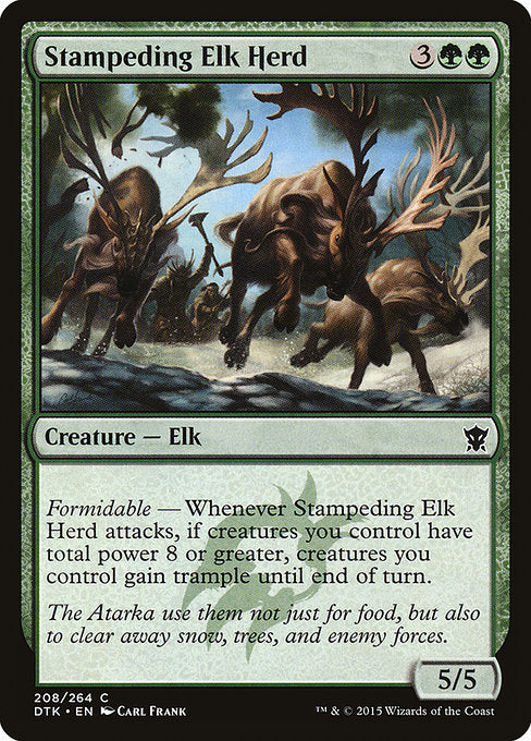 Stampeding Elk Herd front