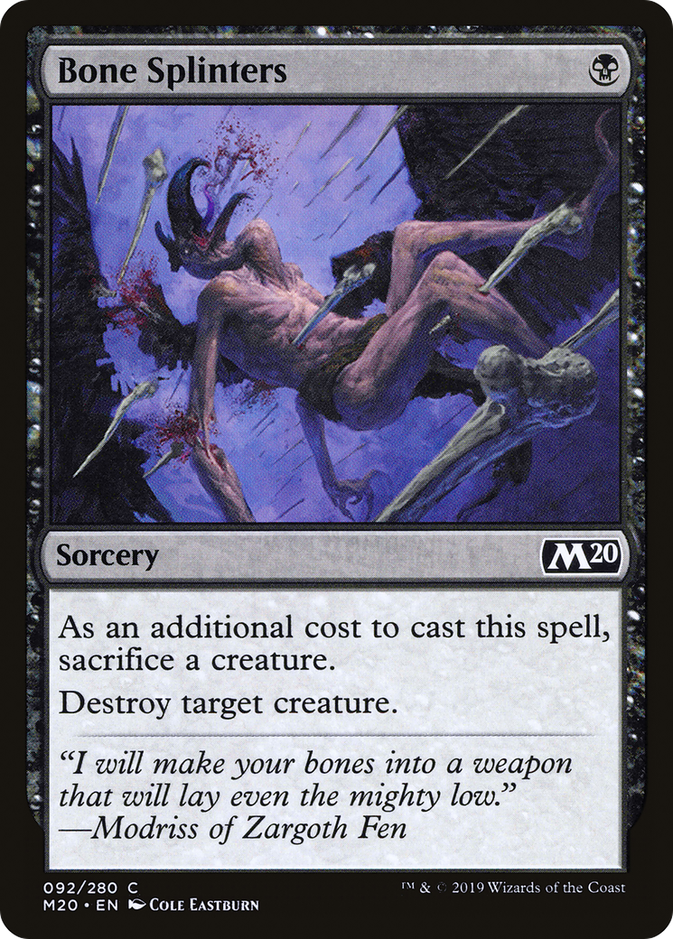 Bone Splinters (M20) 92 - WZRD TCG