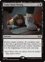 Come Back Wrong (PDSK) 86p - WZRD TCG