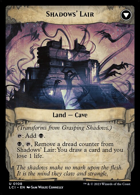 Grasping Shadows // Shadows' Lair (Back)