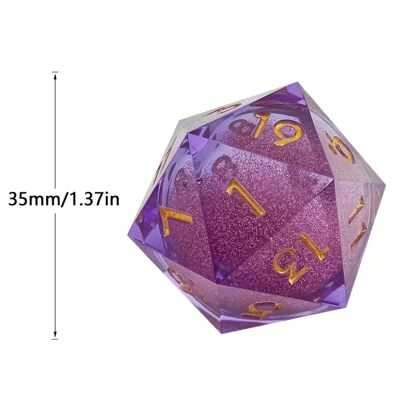 D20 Liquid Core Dice- Green