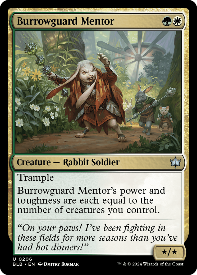 Burrowguard Mentor (BLB) 206 - WZRD TCG