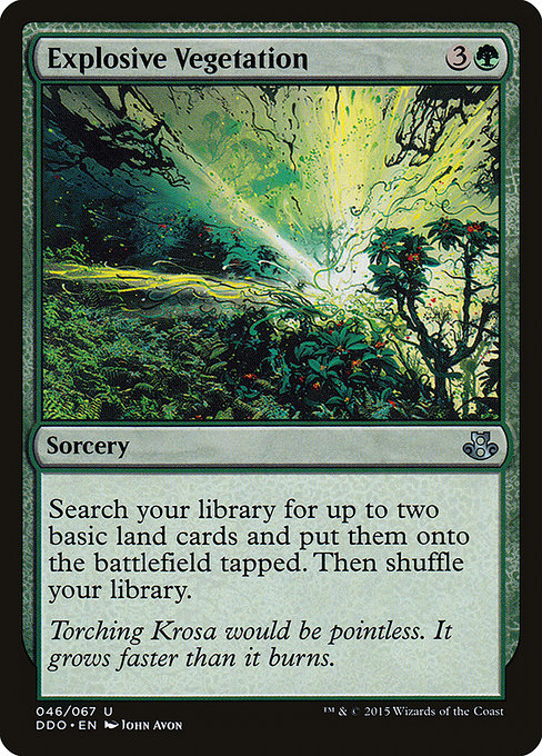 Explosive Vegetation front