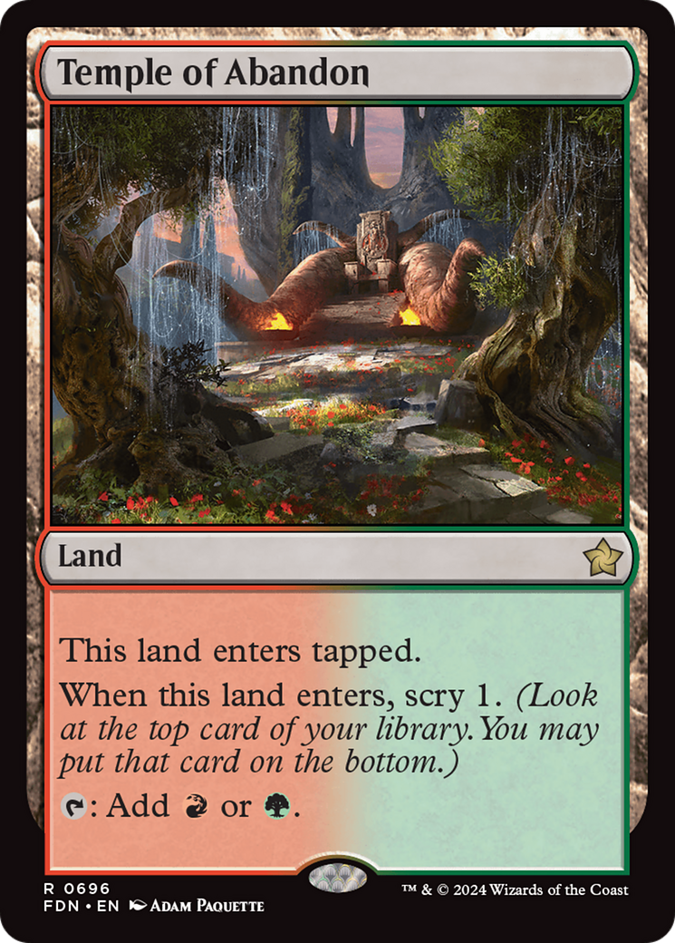 Temple of Abandon (FDN) 696 - WZRD TCG