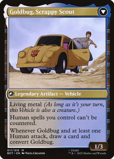 Goldbug, Humanity's Ally // Goldbug, Scrappy Scout (Back)