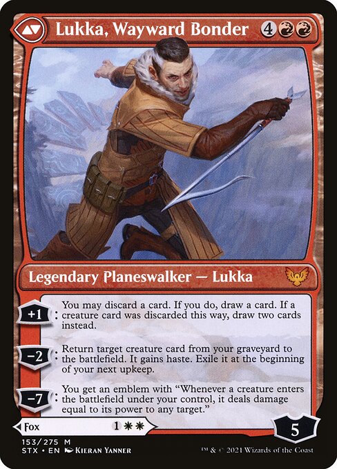Mila, Crafty Companion // Lukka, Wayward Bonder (Back)