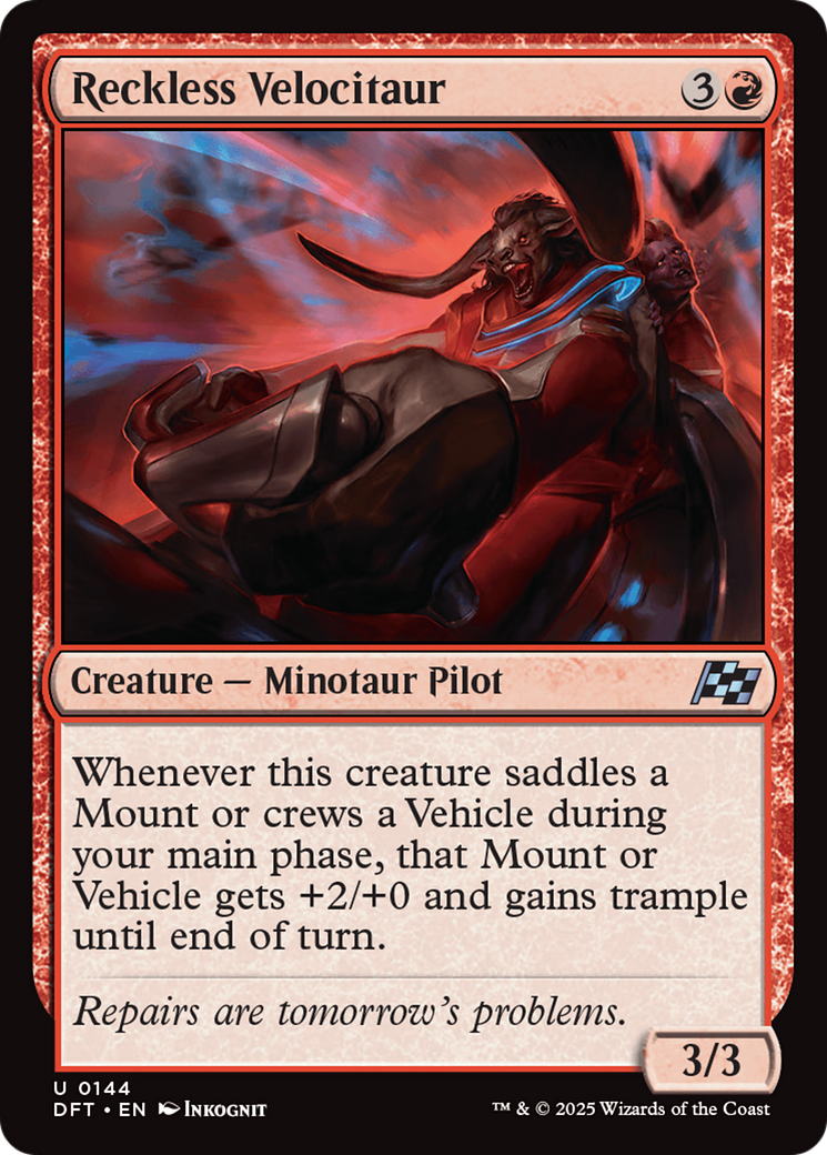Reckless Velocitaur (DFT) 144 - WZRD TCG