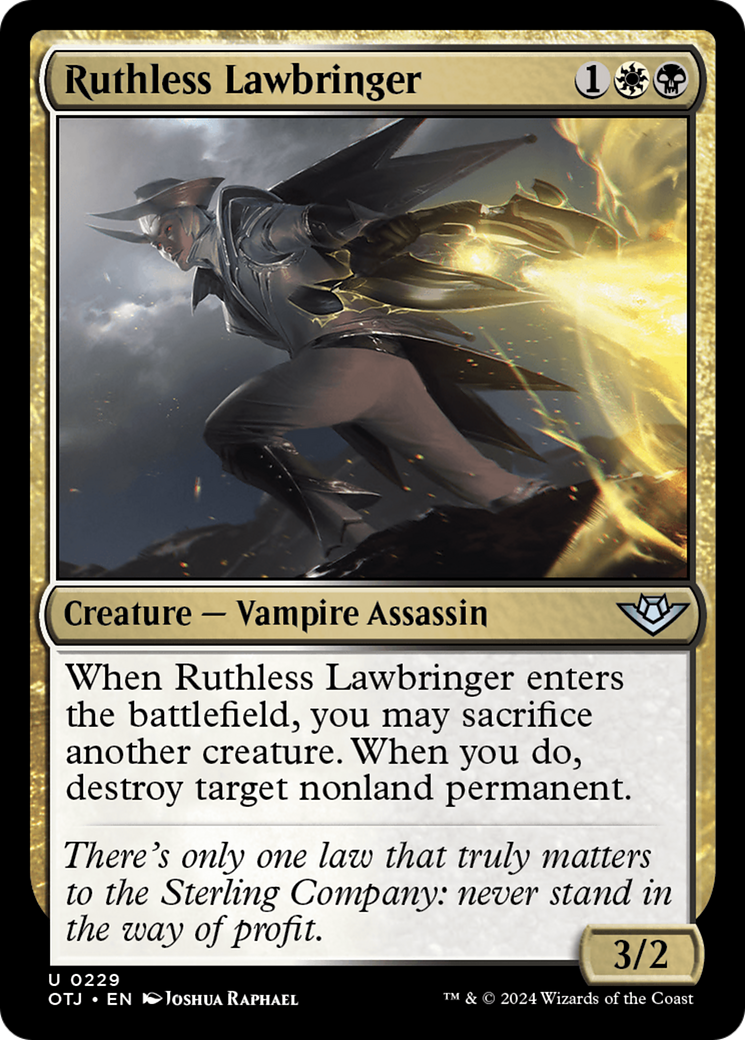 Ruthless Lawbringer (OTJ) 229 - WZRD TCG