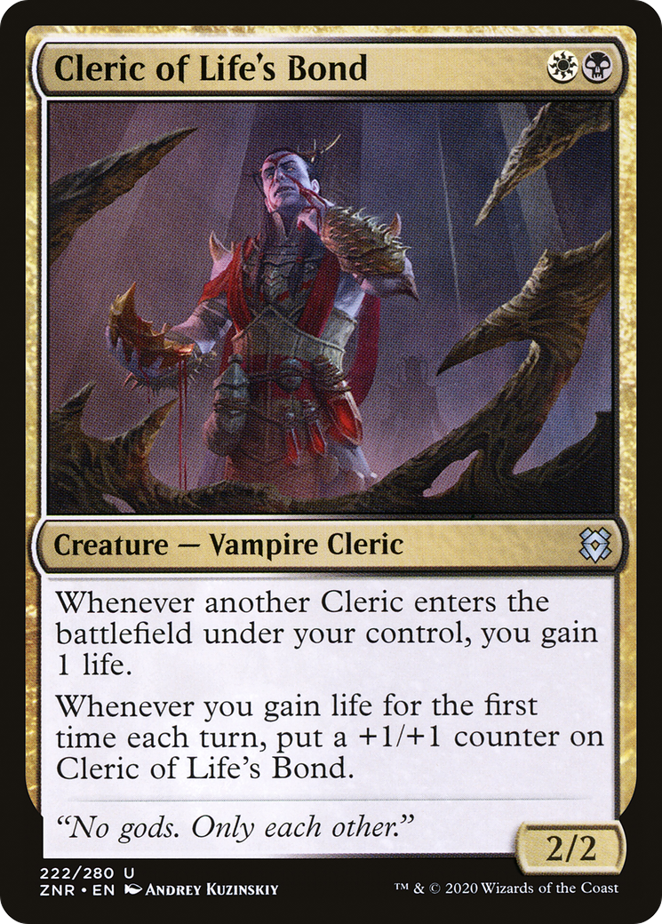 Cleric of Life's Bond (ZNR) 222 - WZRD TCG