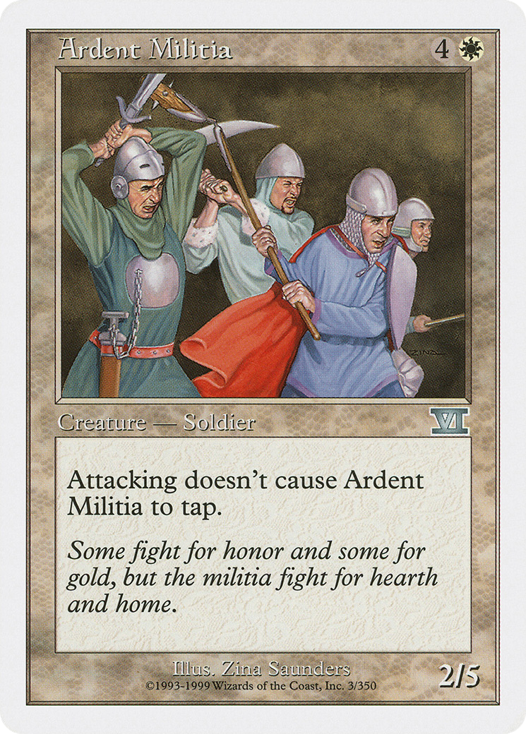Ardent Militia (6ED) 3 - WZRD TCG