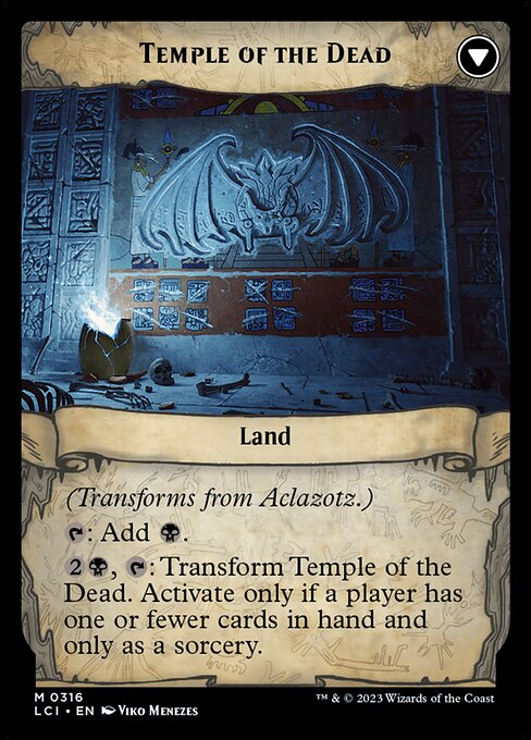 Aclazotz, Deepest Betrayal // Temple of the Dead (Back)
