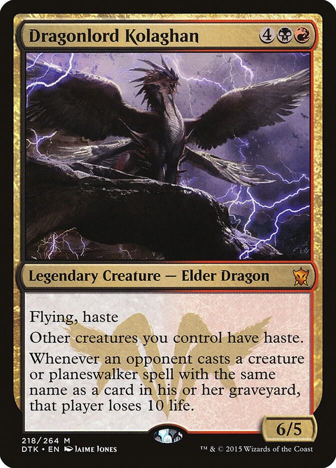 Dragonlord Kolaghan,, 218, Lightly Played, Normal