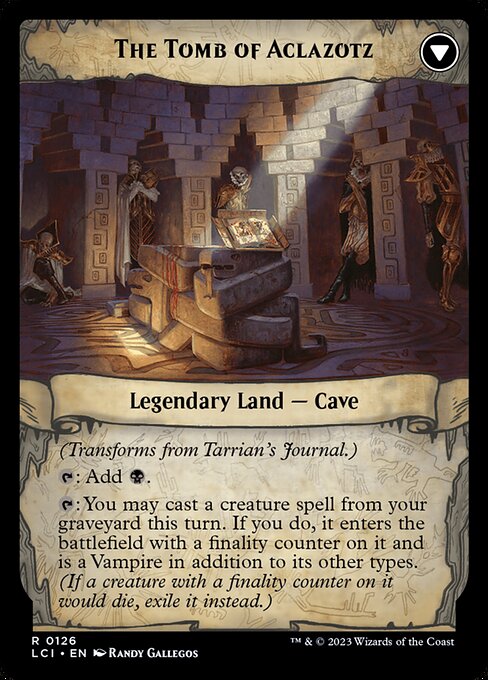 Tarrian's Journal // The Tomb of Aclazotz (Back)