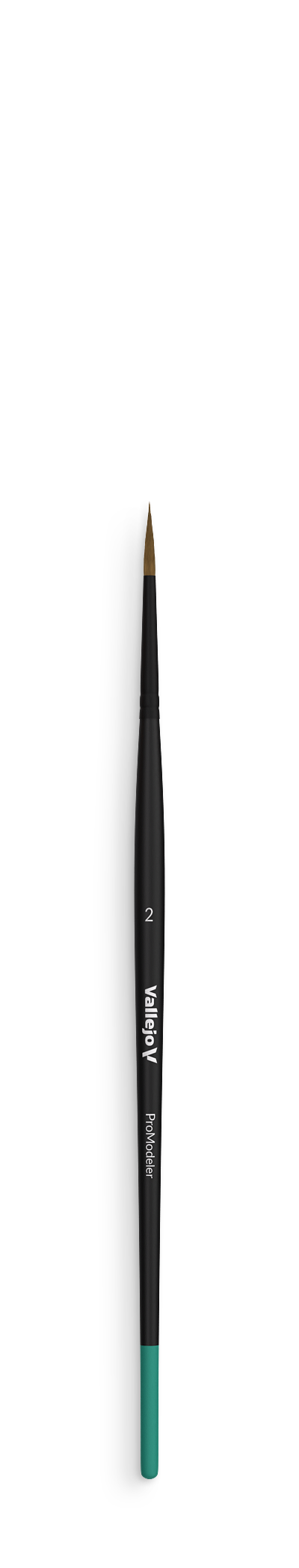 B01002 - Pro Modeler - NATURAL HAIR - ROUND BRUSH NO. 2 - Vallejo Pro Modeler