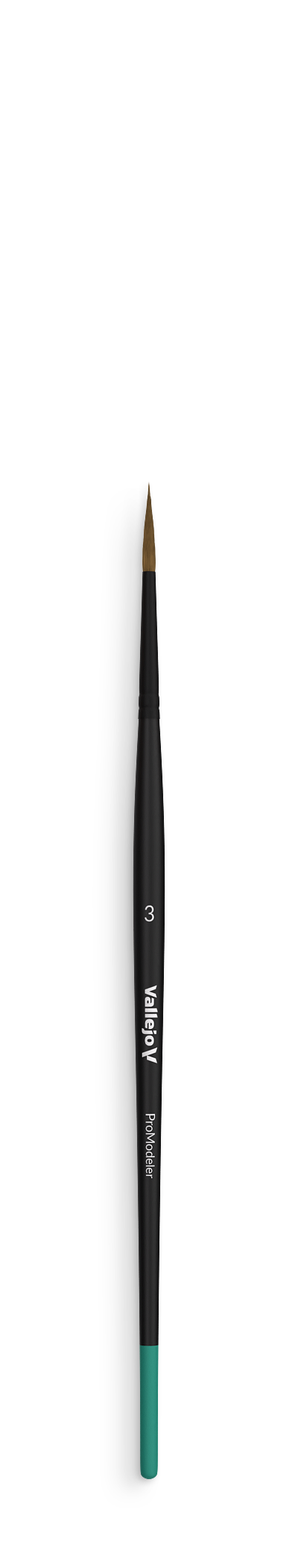 B01003 - Pro Modeler - NATURAL HAIR - ROUND BRUSH NO. 3 - Vallejo Pro Modeler