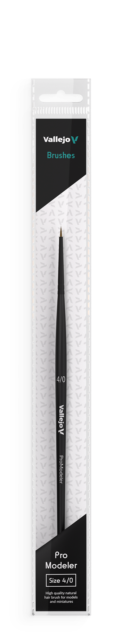 B01040 - Pro Modeler - NATURAL HAIR - ROUND BRUSH NO. 4/0 - Vallejo Pro Modeler