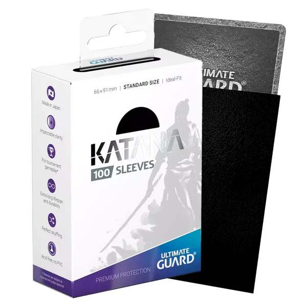 MTG - Ultimate Guard Katana Sleeves Standard Size Black (100) - WZRD TCG