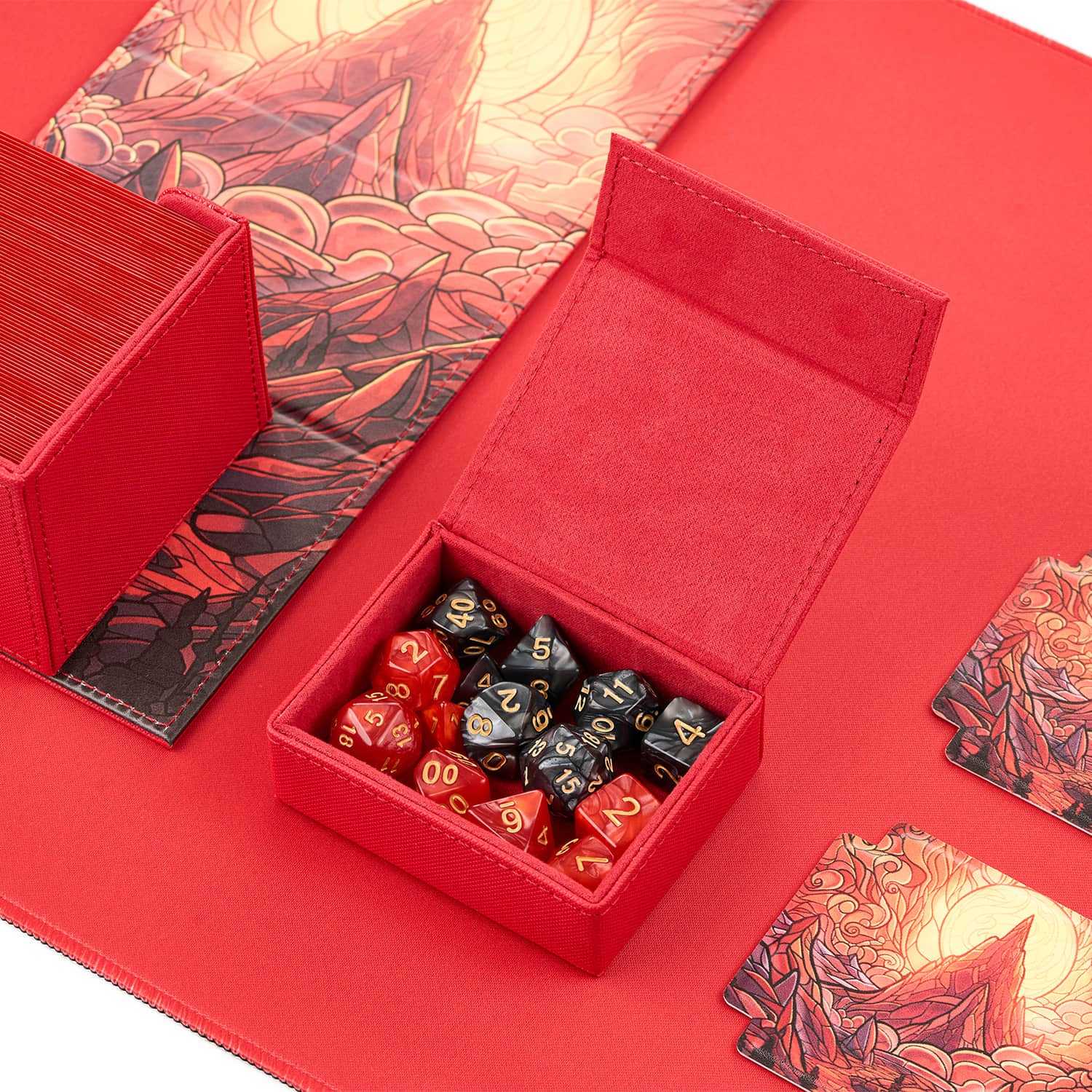 Arcane Fortress - Radiant 100+ Deluxe Deck Vault -RED-Burning Mountain