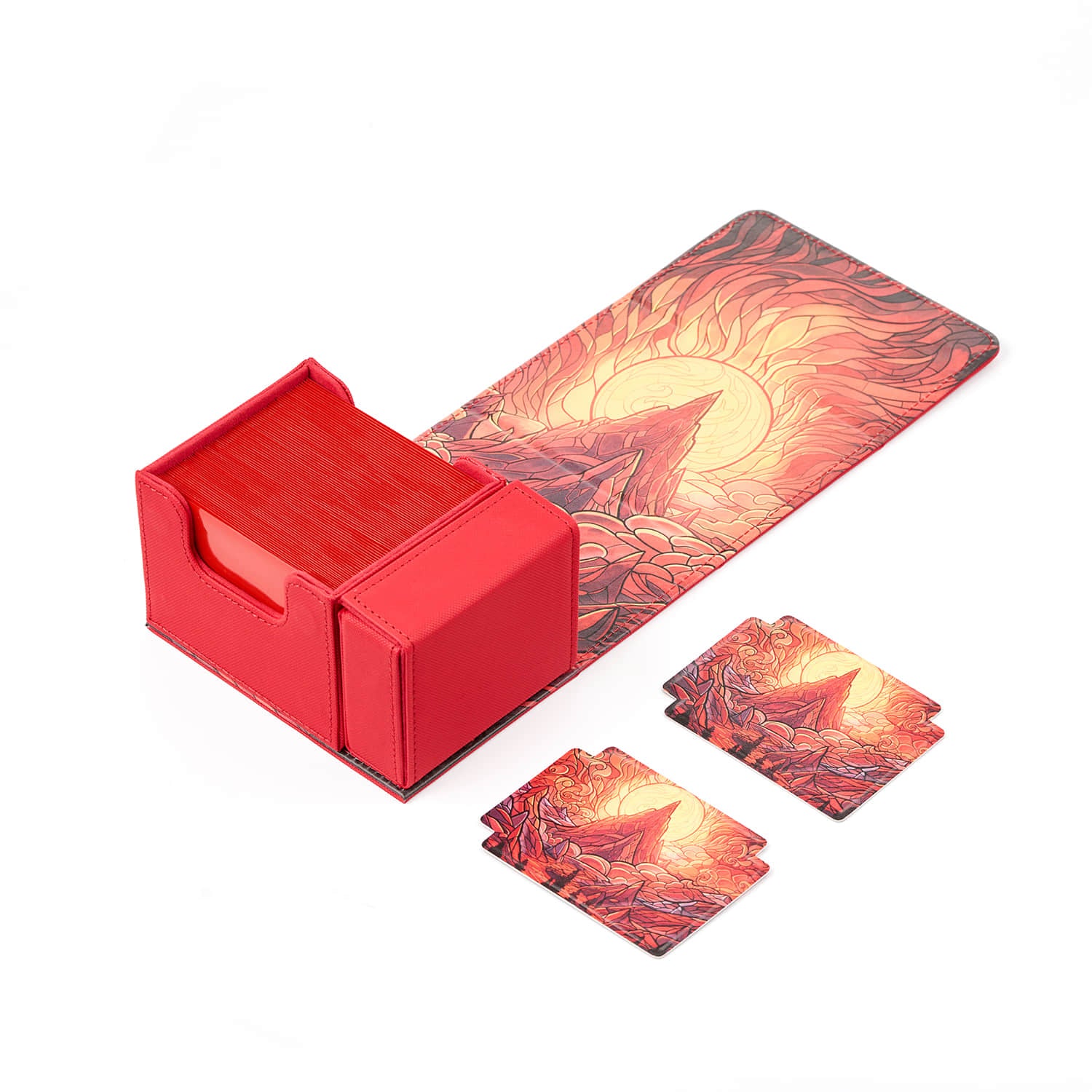 Arcane Fortress - Radiant 100+ Deluxe Deck Vault -RED-Burning Mountain