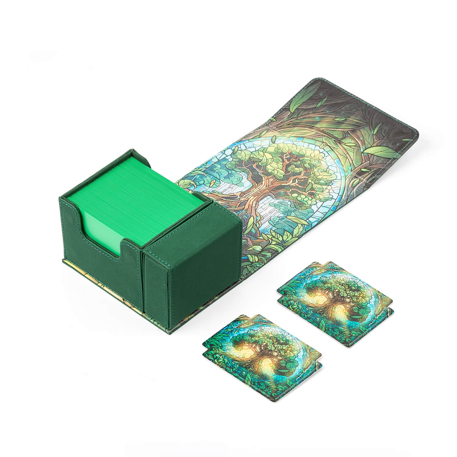 Arcane Fortress - Radiant 100+ Deluxe Deck Vault -GREEN-Mythical Forest