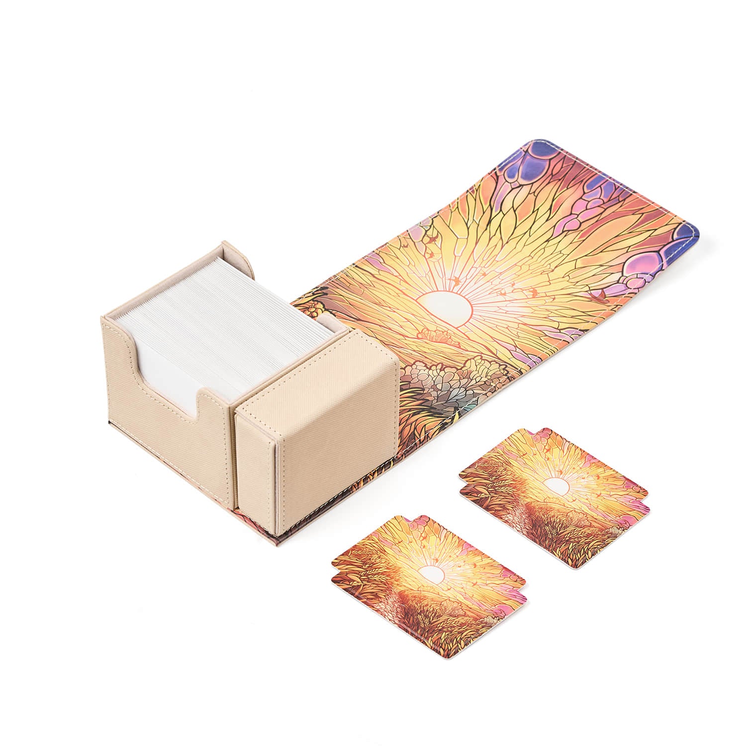 Arcane Fortress - Radiant 100+ Deluxe Deck Vault - WHITE- Golden Plains