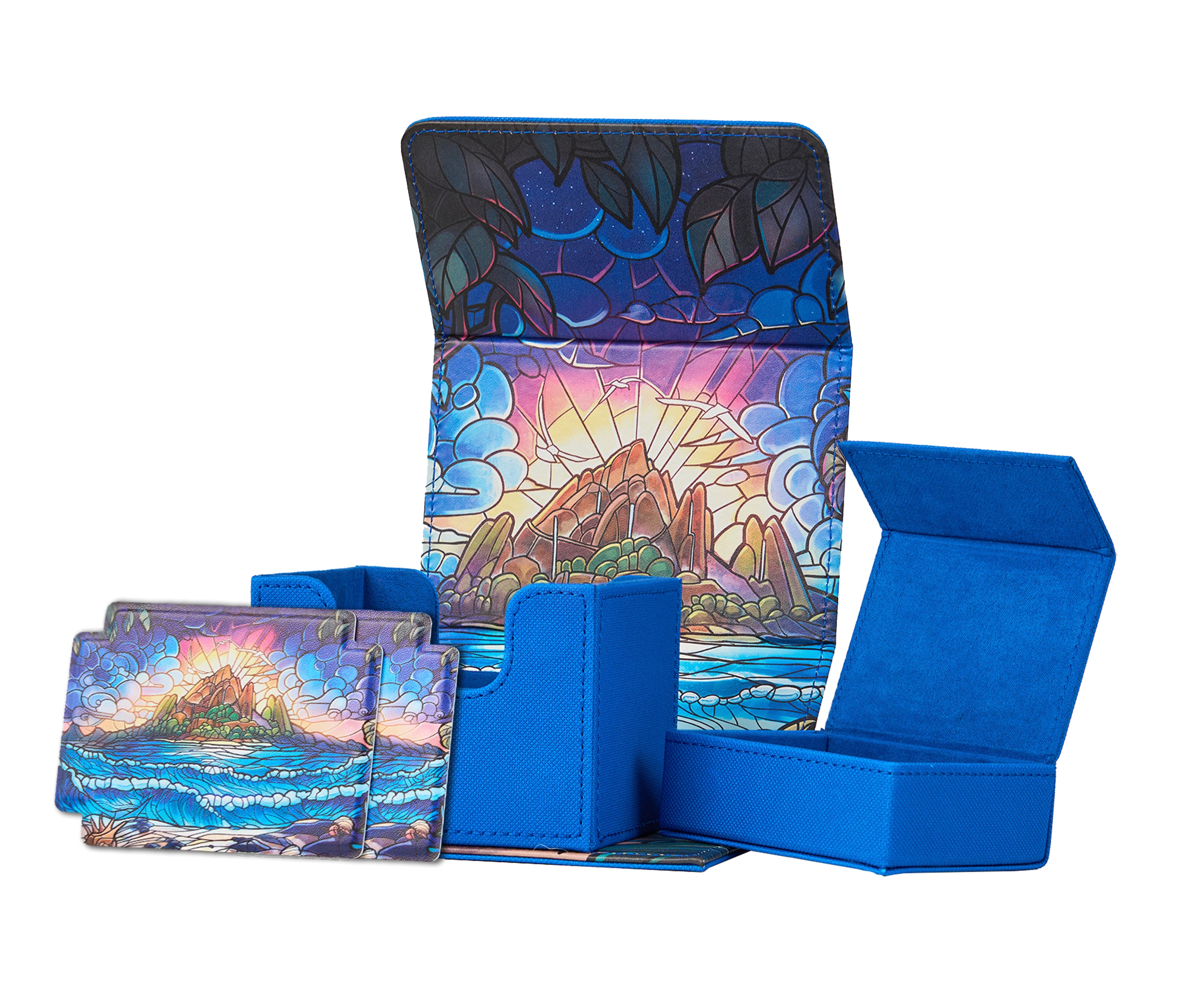 Arcane Fortress - Radiant 100+ Deluxe Deck Vault - BLUE- Hidden Island