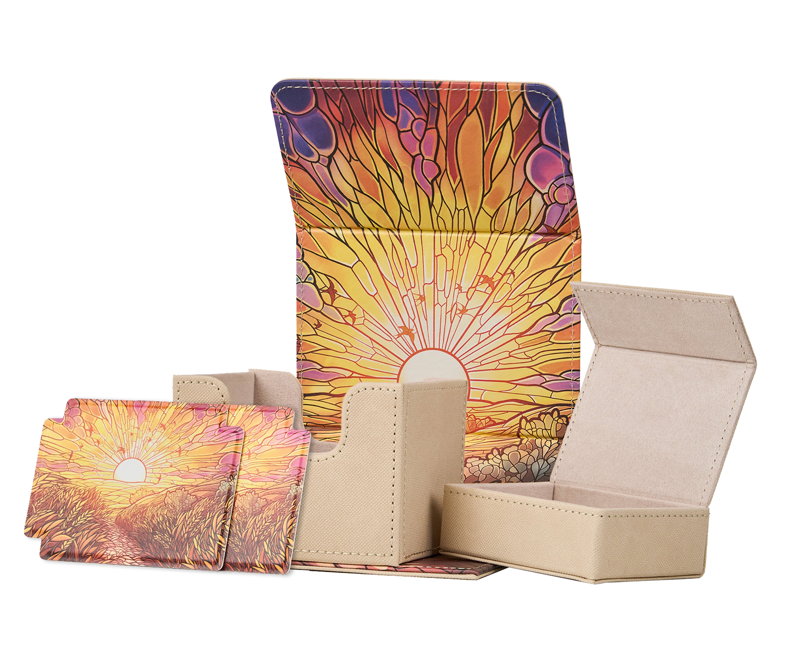 Arcane Fortress - Radiant 100+ Deluxe Deck Vault - WHITE- Golden Plains