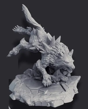 Printed Miniature - Dire Wolves 2