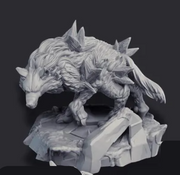 Printed Miniature - Dire Wolves 3