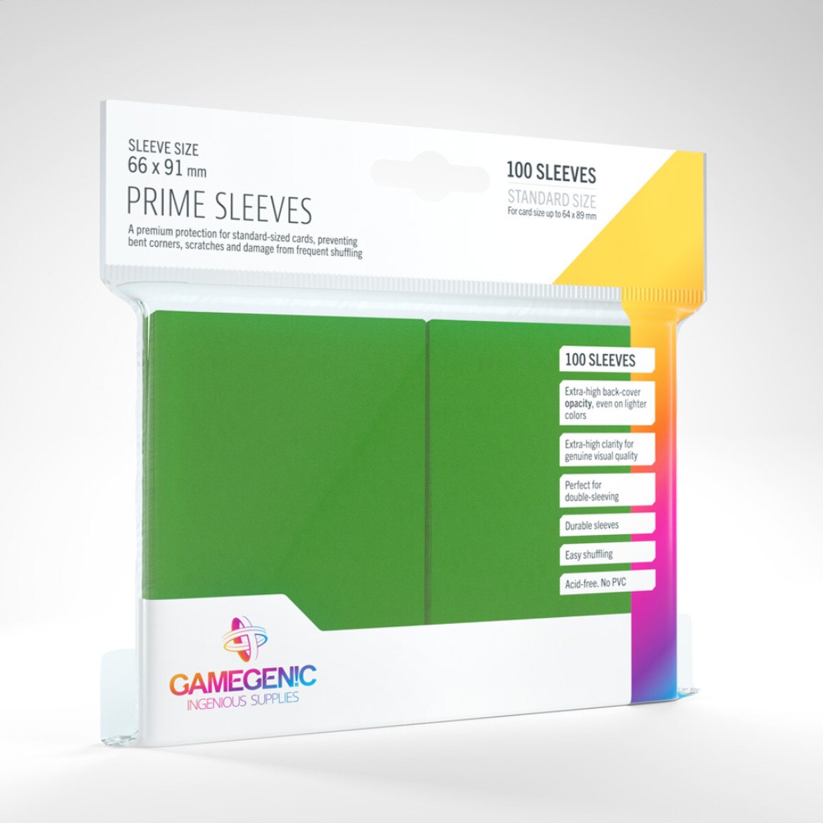 GameGenic - Prime Sleeves: Green (100)