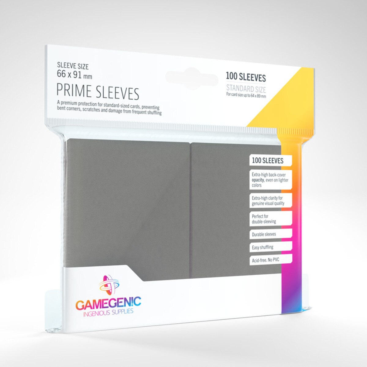 GameGenic - Prime Sleeves: Grey (100)