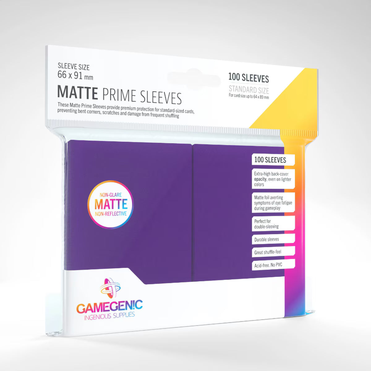 GameGenic - Matte Prime Sleeves: Purple (100)