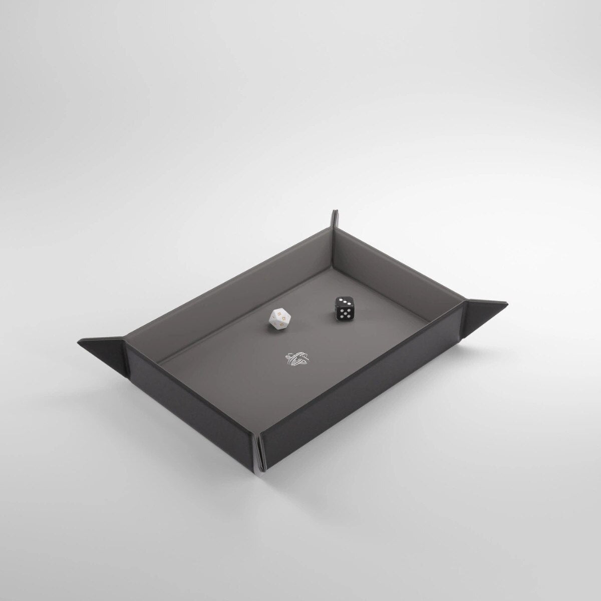 GameGenic - Magnetic Dice Tray Rectangle (Black/Grey)