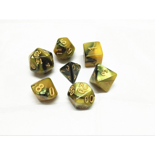 Dice - (Black+yellow) blend color dice