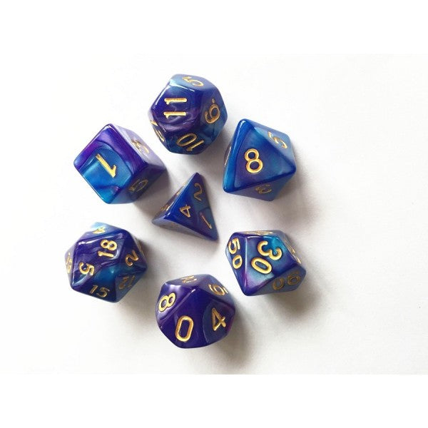 Dice - (Blue+ Deep purple) Blend color dice