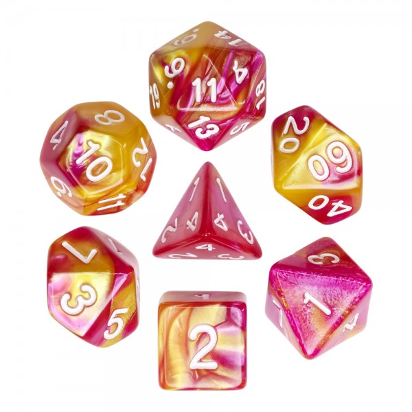 Dice - (Yellow+Rose red) Blend color dice